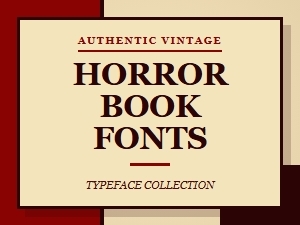 Authentic Vintage Horror Book Cover Fonts